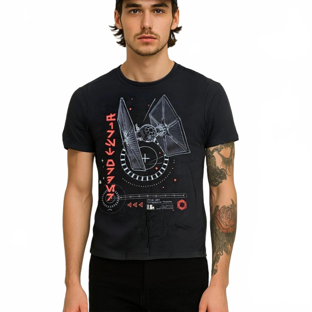 RARE Star Wars Tie Fighter Mens T-Shirt Size S Last Jedi Lucasfilms Top - Come Sell Nearly Anything