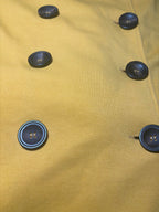 Honghuashen Medium Women's Mustard Trench Coat Double-Breasted #MustardCoat - Come Sell Nearly Anything