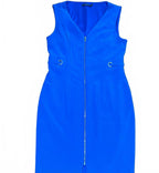 Portmans Blue Sleeveless Zip-Front Dress Size 16 - Come Sell Nearly Anything