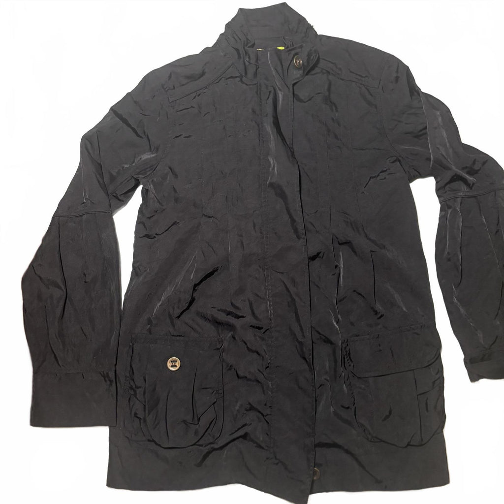 Leonard St. Women's Black Nylon Jacket Size 12 Medium Lightweight Outerwear - Come Sell Nearly Anything