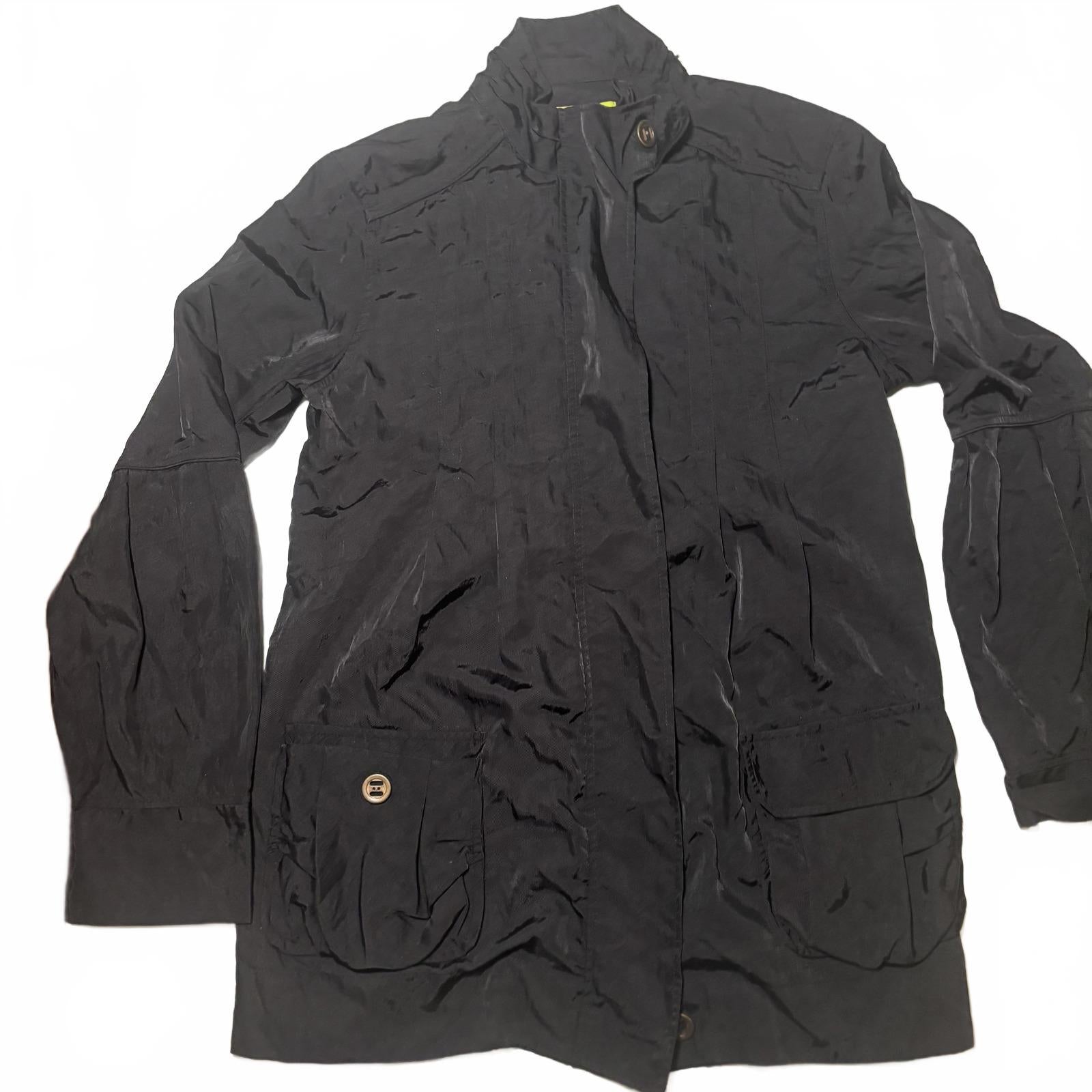 Leonard St. Women's Black Nylon Jacket Size 12 Medium Lightweight Outerwear - Come Sell Nearly Anything