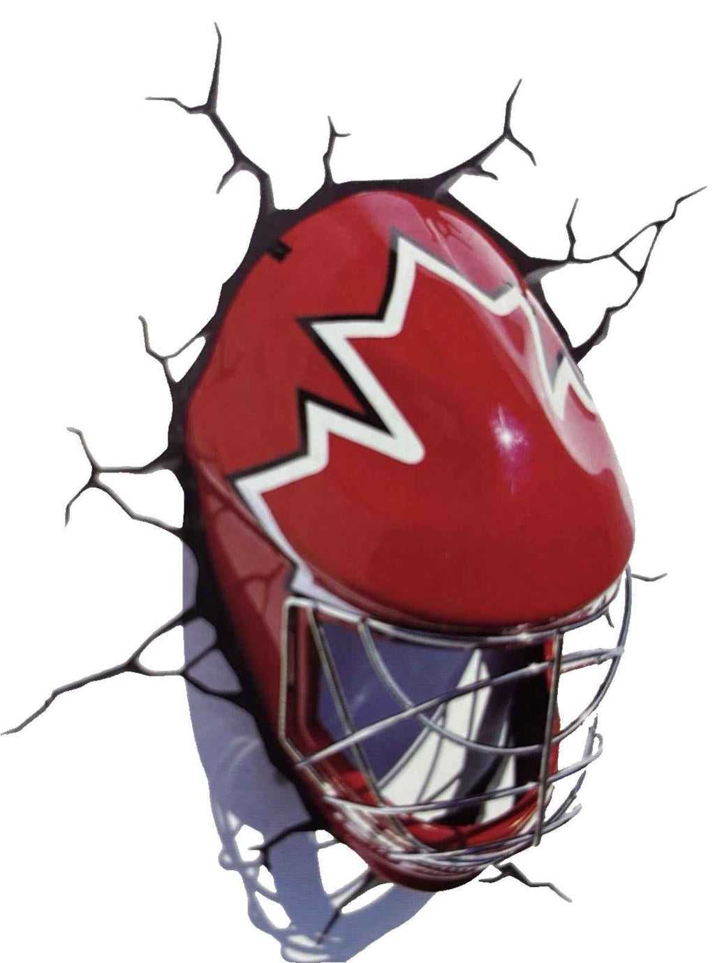3D Deco Light Team Canada Goalie Mask Glass Night Light NHL RARE French Issue
