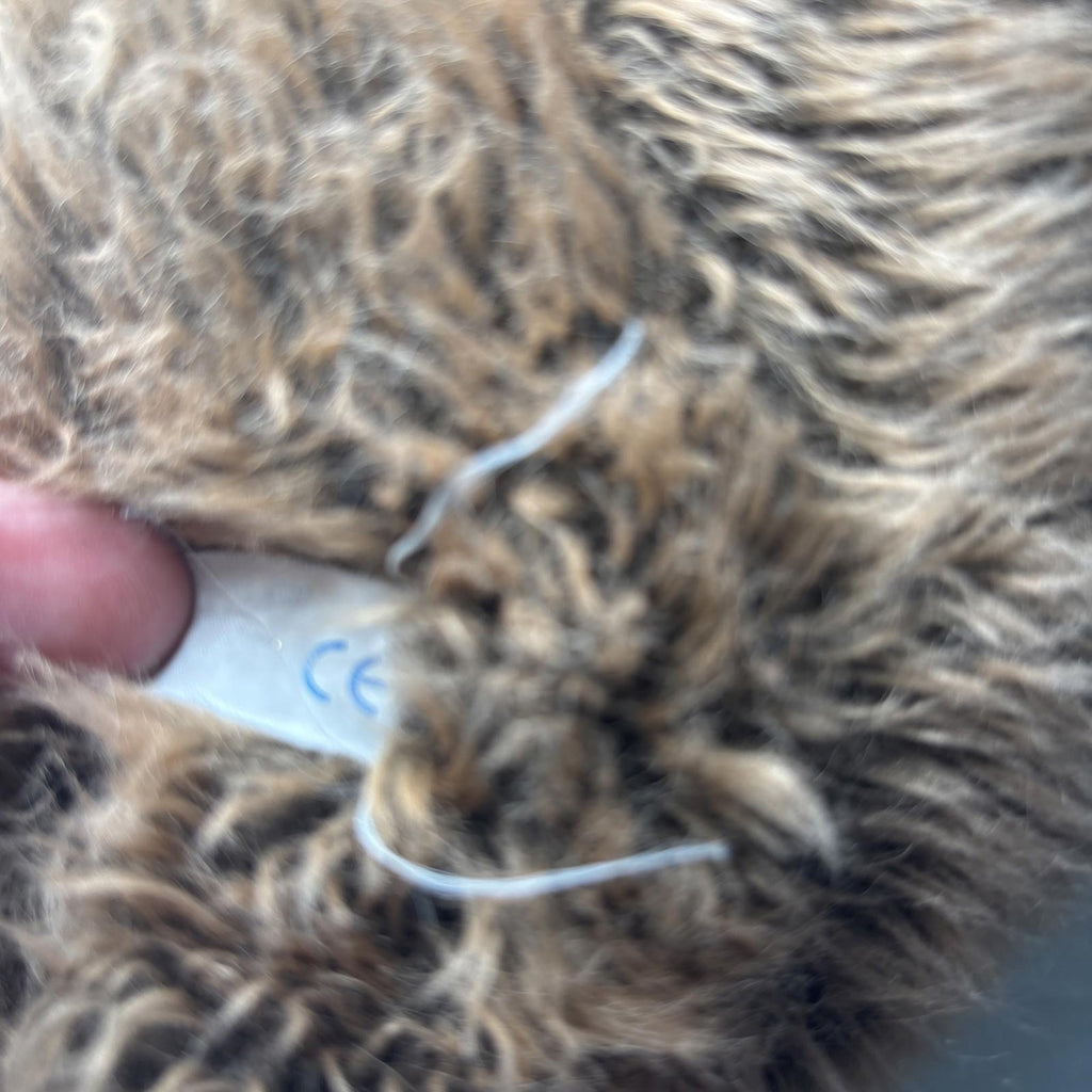 Teddy Bear Dog Look 40cm Plaid Scarf With Hard Nose