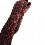 John & Lou Men's Tie Red Geometric Pattern Classic Style