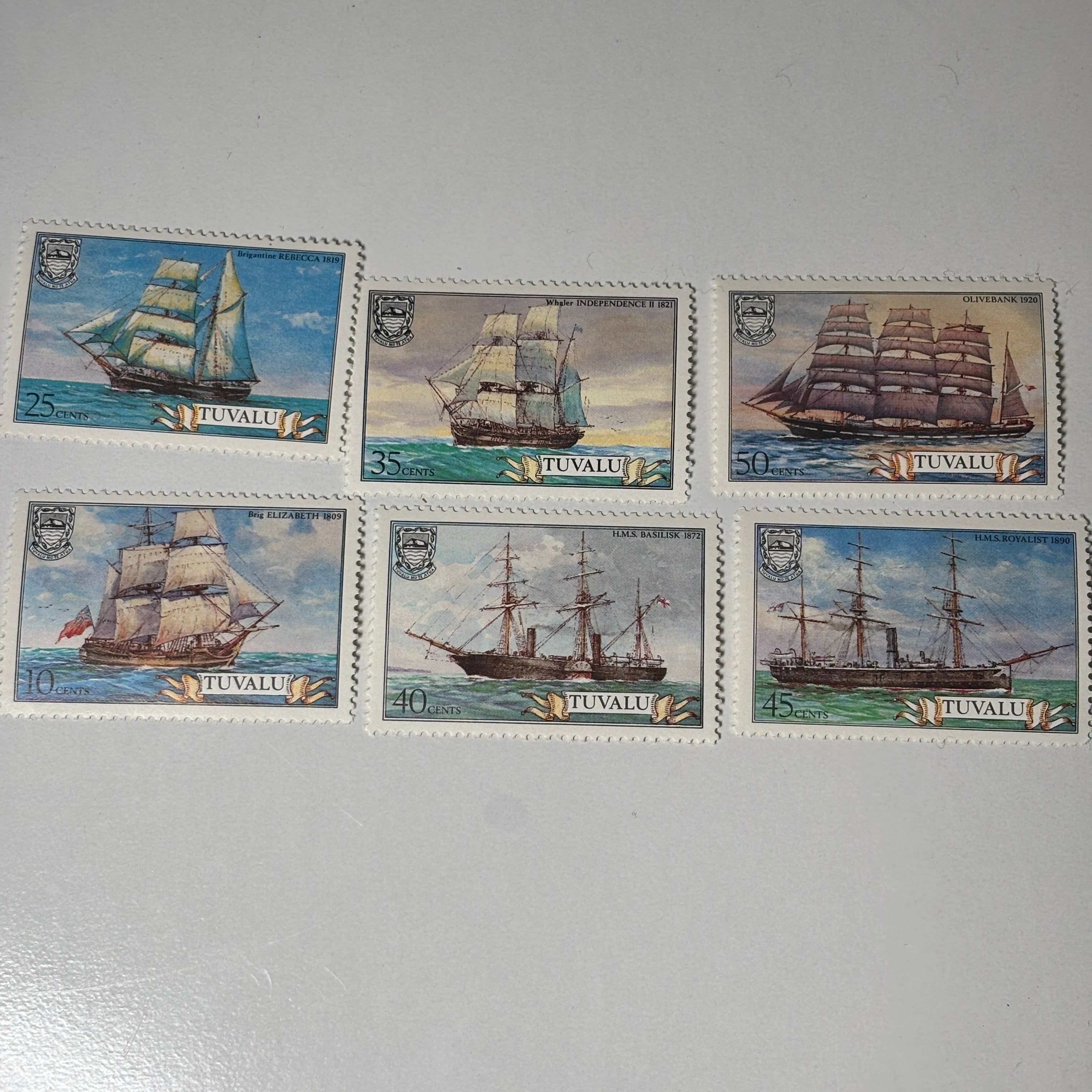 Tuvalu – Sailing Ships (1984)
10c, 25c, 35c, 40c, 45c, 50c