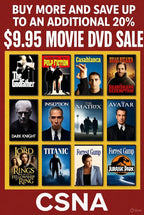 $9.95 Movie DVD Sale - Buy More Save 20% - The Godfather, Pulp Fiction, Shawshank Redemption & More - CSNA