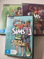 The Sims 2 Big Box Collection, Nightlife and Bon Voyage all complete (PC, 2004)
