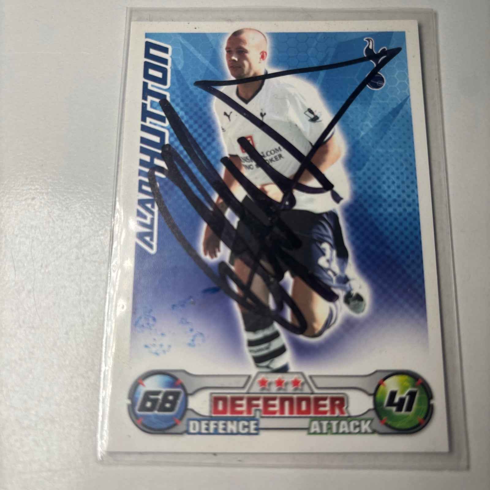 2008/09 Signed Topps Match Attax Trading Card - Alan Hutton, Tottenham Hotspur