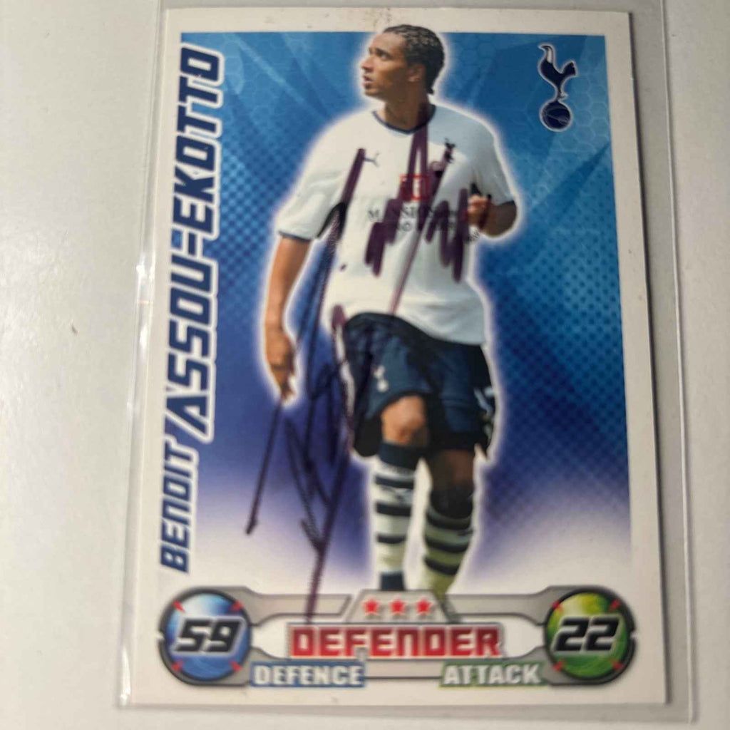 2008/09 Signed Topps Match Attax Card - Benoit Assou-Ekotto, Tottenham Hotspur