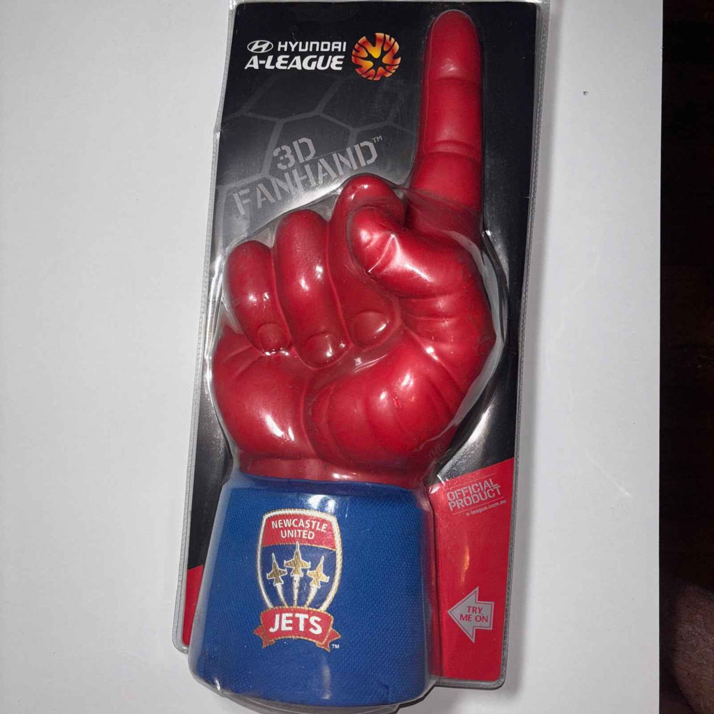 Newcastle Jets CLUB SUPPORTER 3D Fan hand Foam Hand A-league- OOP Rare