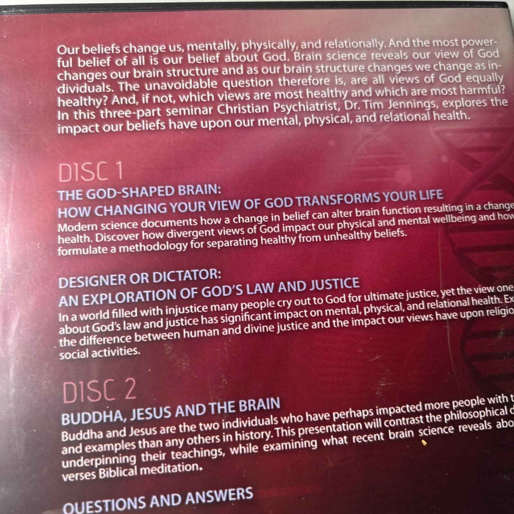 God and Your Brain DVD 2010 Seminar by Timothy R. Jennings MD FAPA