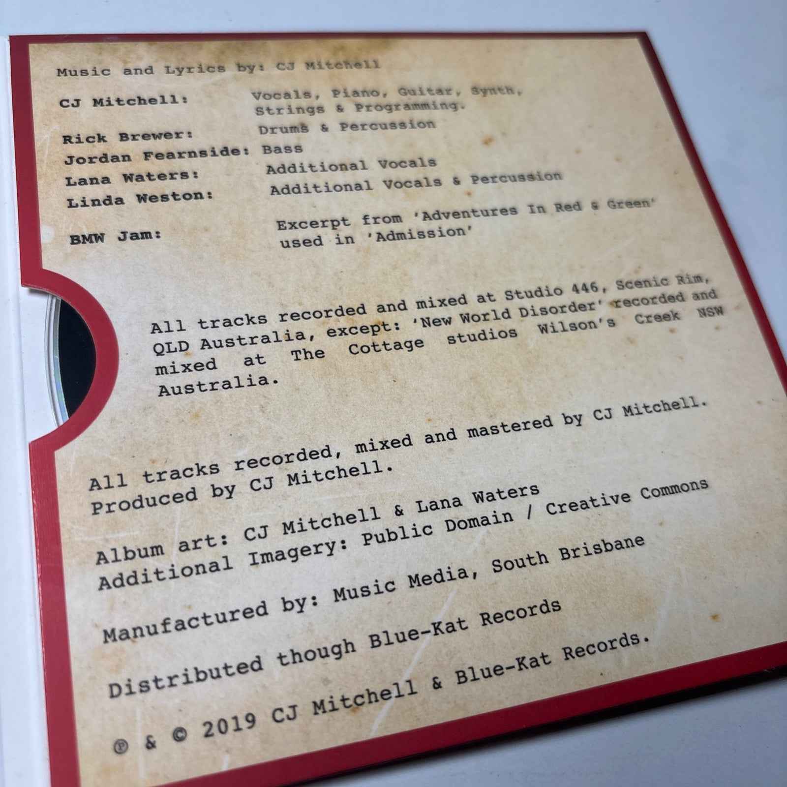 CJ Mitchell - Tales From The Asylum CD - Extremely Rare