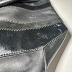 Badgley Mischka OVERSIZED Black Featured Leather Shoulder Tote Handbag