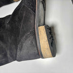 Diesel Women's Prairie Black Oiled Leather Tall Pull On Boots Size 8.5