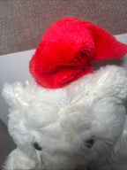 45cm Polar Bear W Santa Animal Toy Gray White Black K&M International Australia