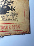 W.S KIMPTON & SONS Roller Flour Millers Melbourne 1908 Metal Sign