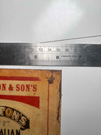 W.S KIMPTON & SONS Roller Flour Millers Melbourne 1908 Metal Sign