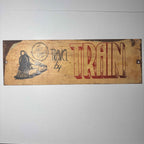 Travel By Train "Fast Service"  Vintage Metal Wall Sign 30cm