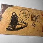Travel By Train "Fast Service"  Vintage Metal Wall Sign 30cm