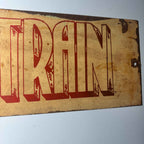 Travel By Train "Fast Service"  Vintage Metal Wall Sign 30cm