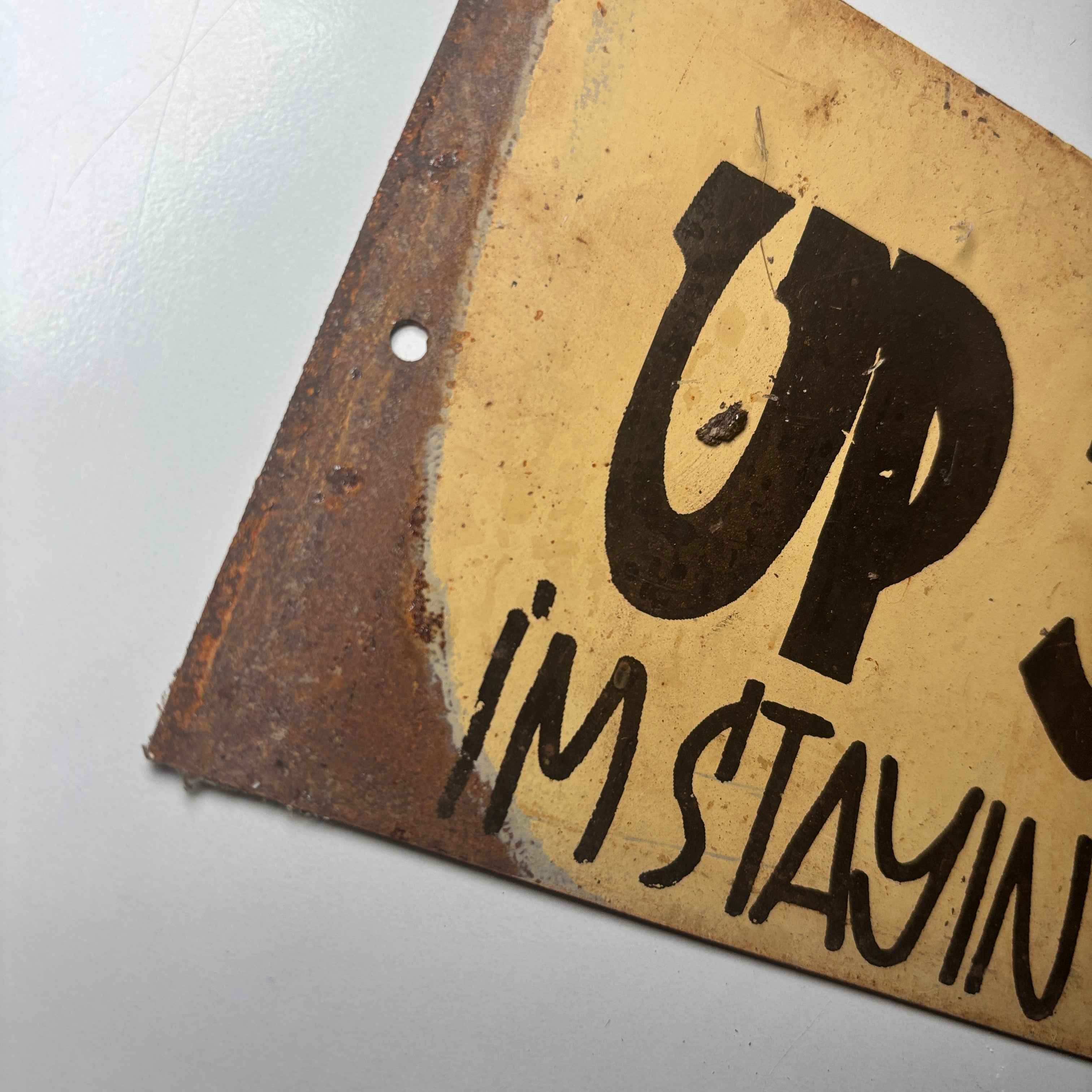 Up Yours im staying on Home Brew Comic  Advert Vintage Retro Style Metal Sign