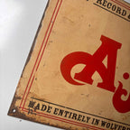 Speed Record  A.J.S. Motorcycle England Metal Sign