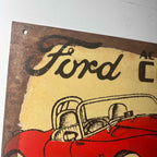 METAL SIGN - 1964 AC Cobra Powered by Ford - Vintage Look Metal Sign Repop 30cm