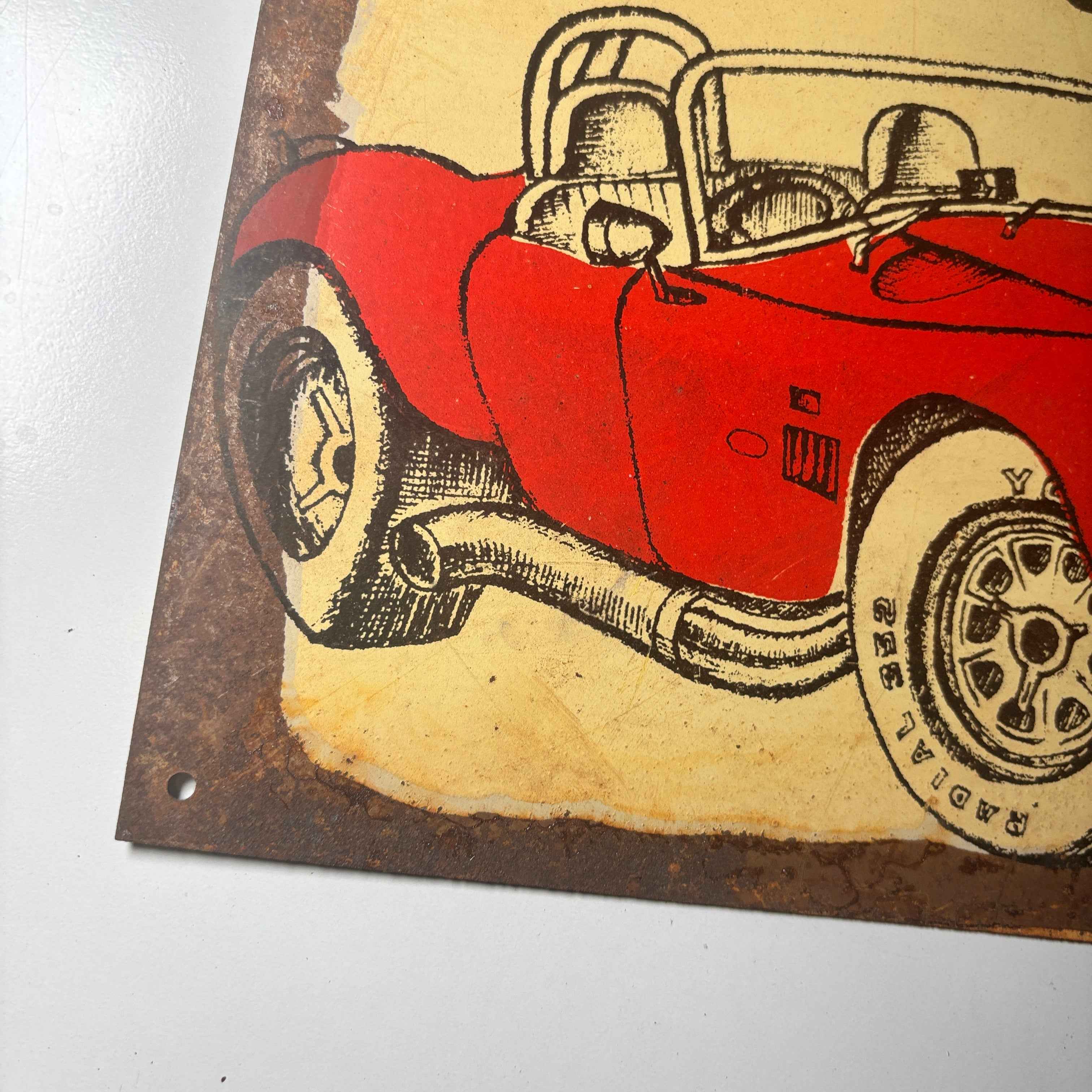 METAL SIGN - 1964 AC Cobra Powered by Ford - Vintage Look Metal Sign Repop 30cm