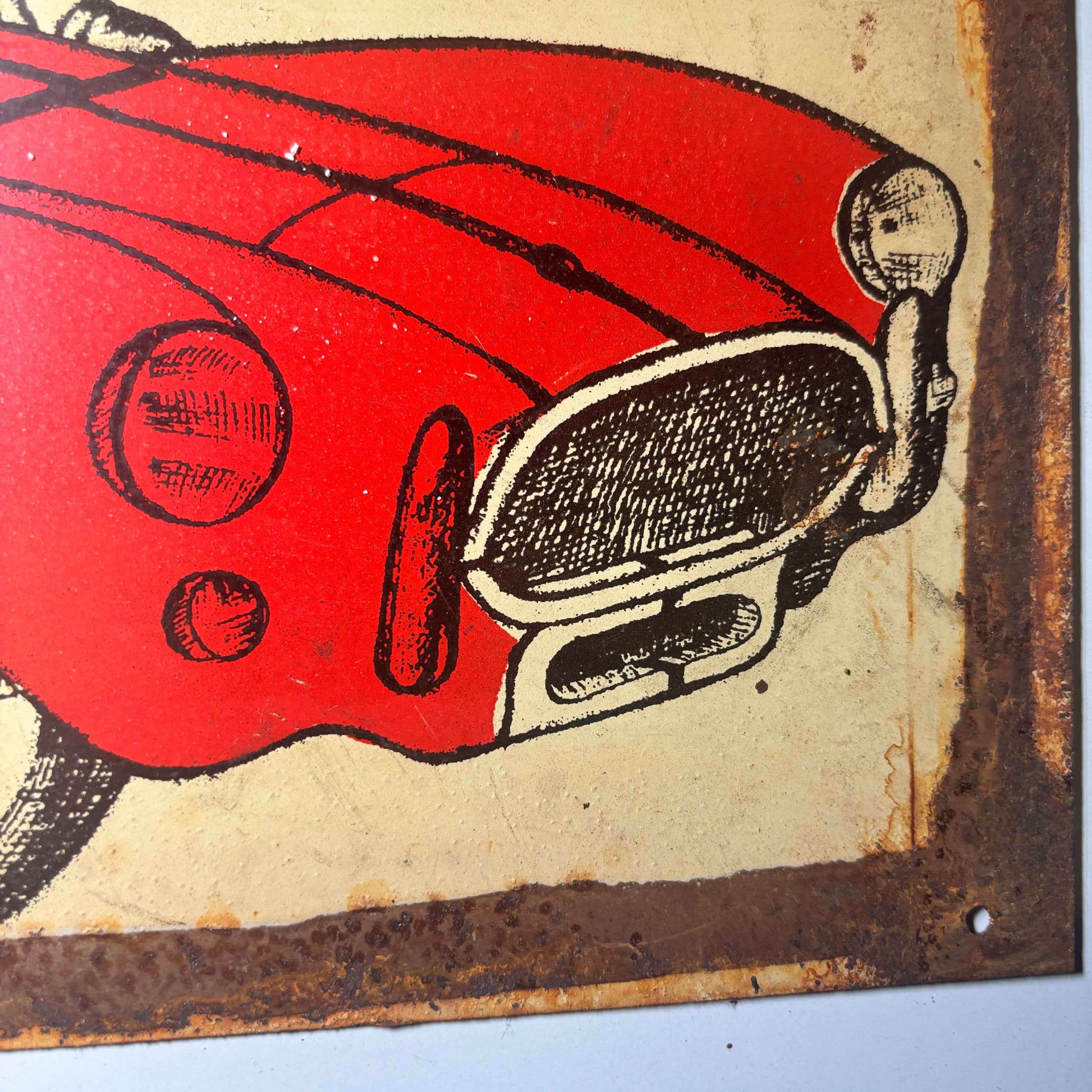 METAL SIGN - 1964 AC Cobra Powered by Ford - Vintage Look Metal Sign Repop 30cm