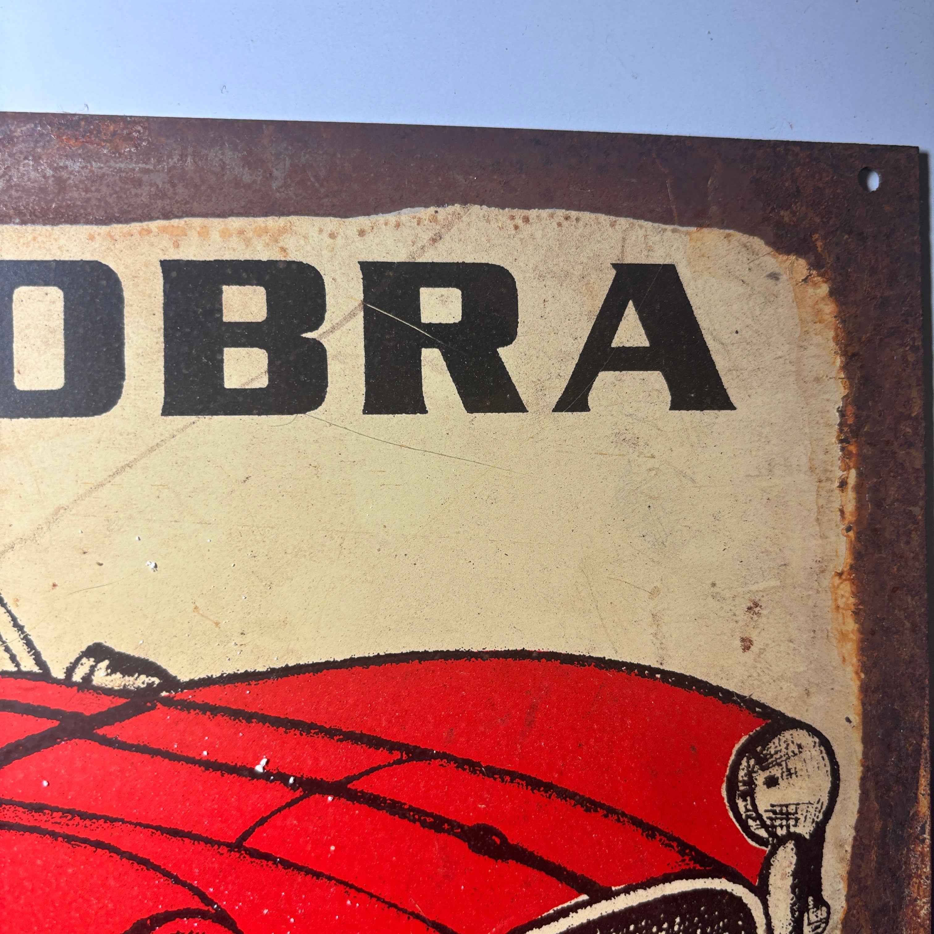 METAL SIGN - 1964 AC Cobra Powered by Ford - Vintage Look Metal Sign Repop 30cm