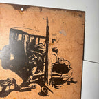 Harley Davison Press Another Man killed Car Crash Motorcycle Advert Metal Sign