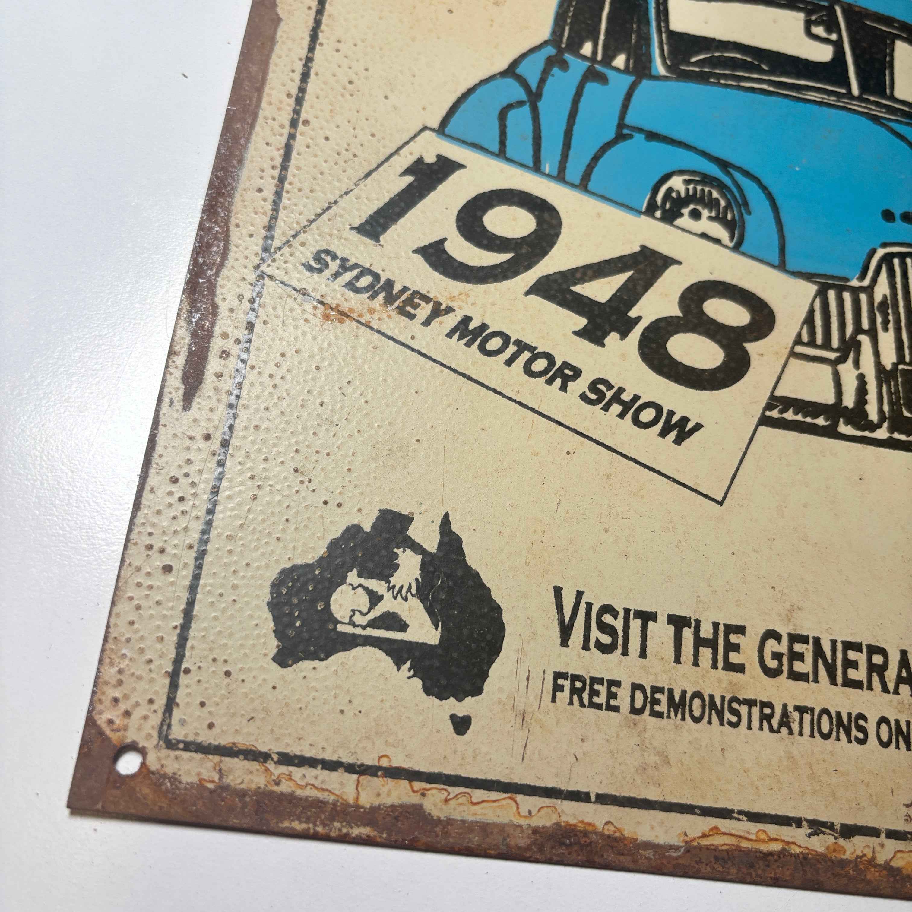 1948 Sydney Motor Show HOLDEN Vintage Home Décor, Shed-Garage Bar Tin Metal Sign