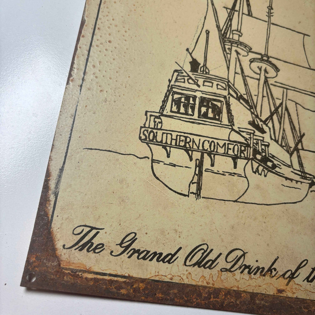 Southern Comfort Alcohol Bar Rustic Tin Metal Sign Man cave  Australian made