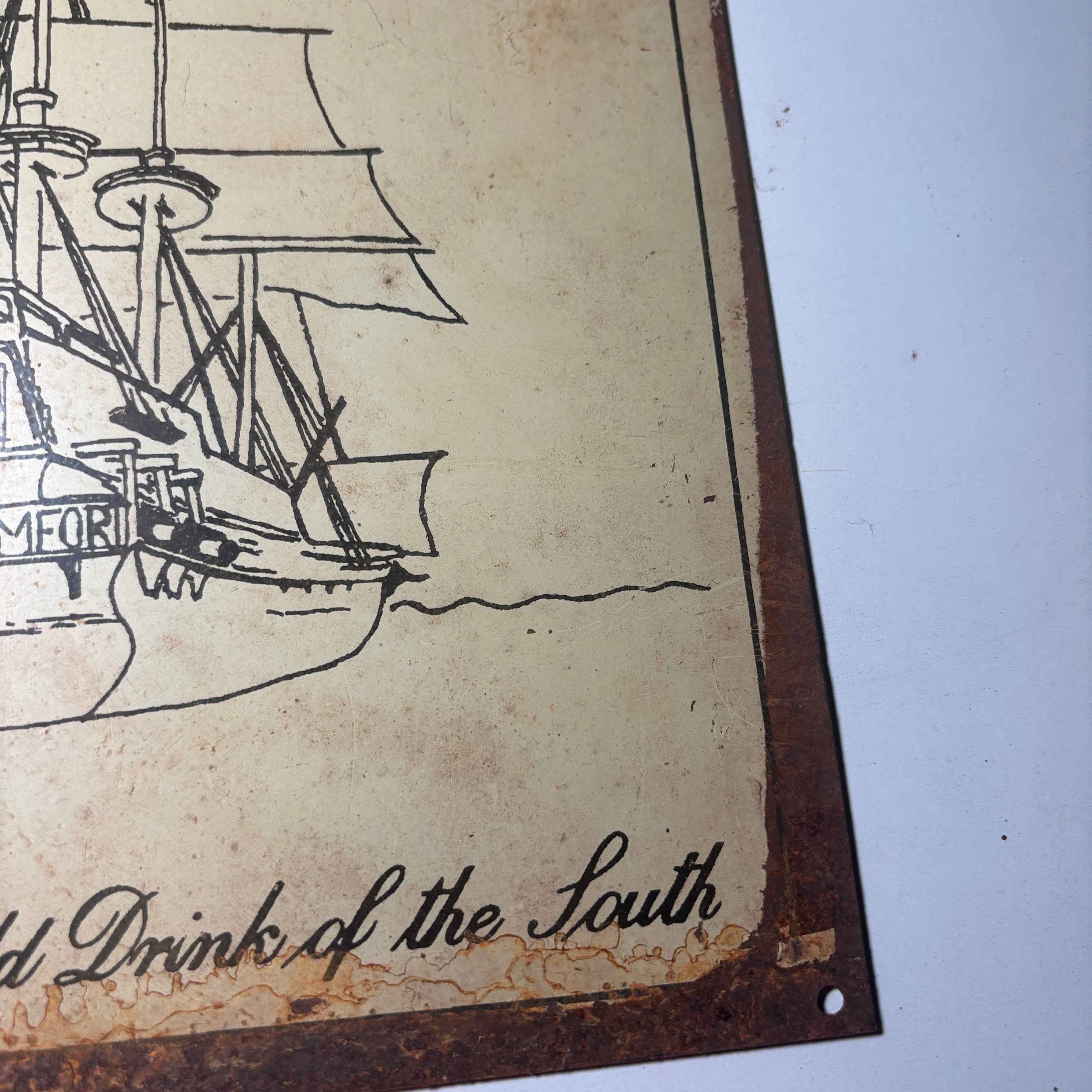 Southern Comfort Alcohol Bar Rustic Tin Metal Sign Man cave  Australian made