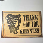 Guinness Beer - Thank God for Guinness Type 2  Sign - 30cm x 20cm