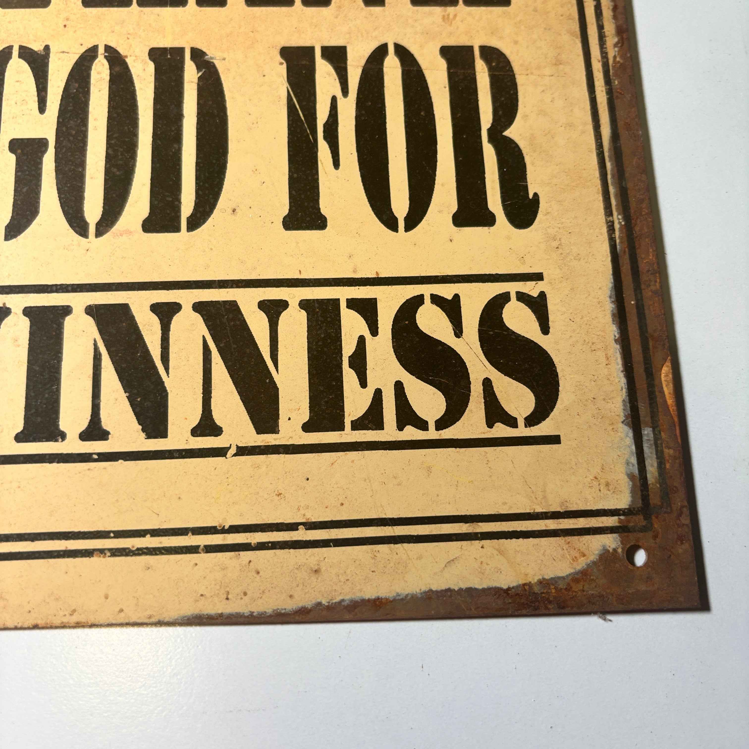 Guinness Beer - Thank God for Guinness Type 2  Sign - 30cm x 20cm