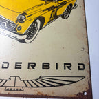 "1957 FORD THUNDERBIRD" METAL ADVERTISING SIGN 30sm x 20cm VTG.