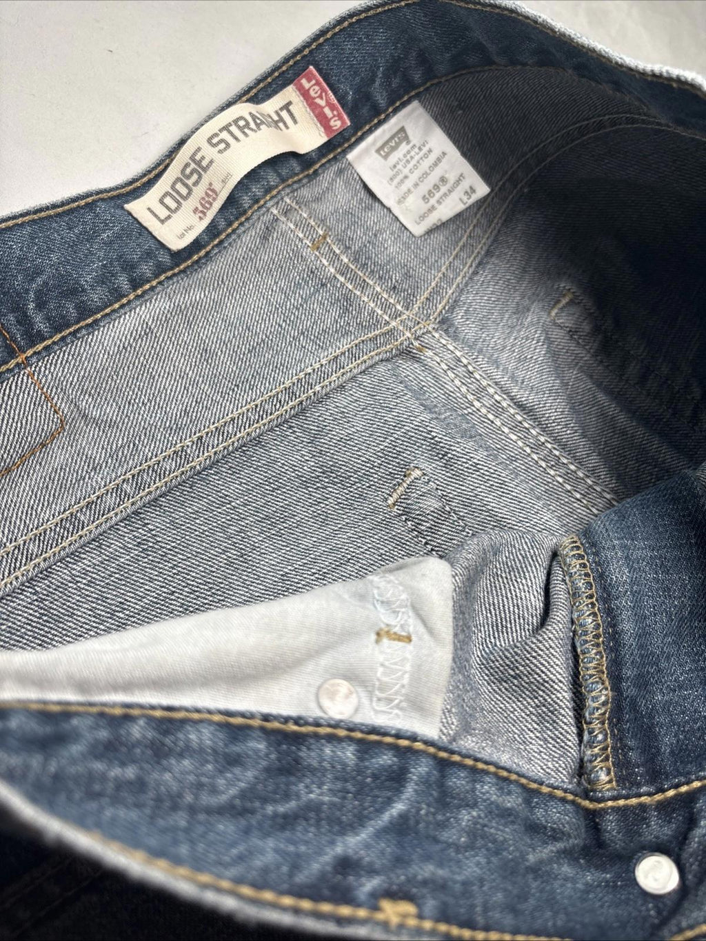 Levi's Men's 569 Loose Straight Jeans Size 34 Vintage Denim