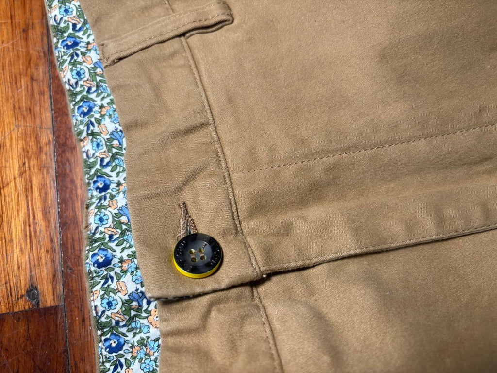 Oxford women's Khaki Pants with Floral Inner Lining - Come Sell Nearly Anything