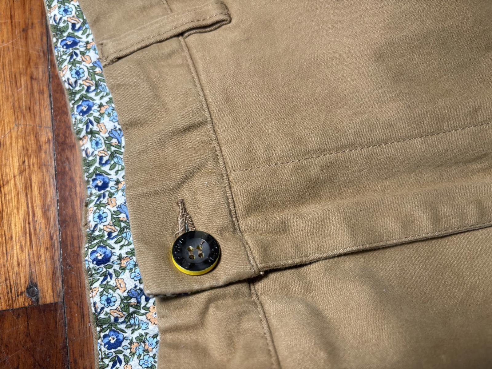 Oxford women's Khaki Pants with Floral Inner Lining - Come Sell Nearly Anything