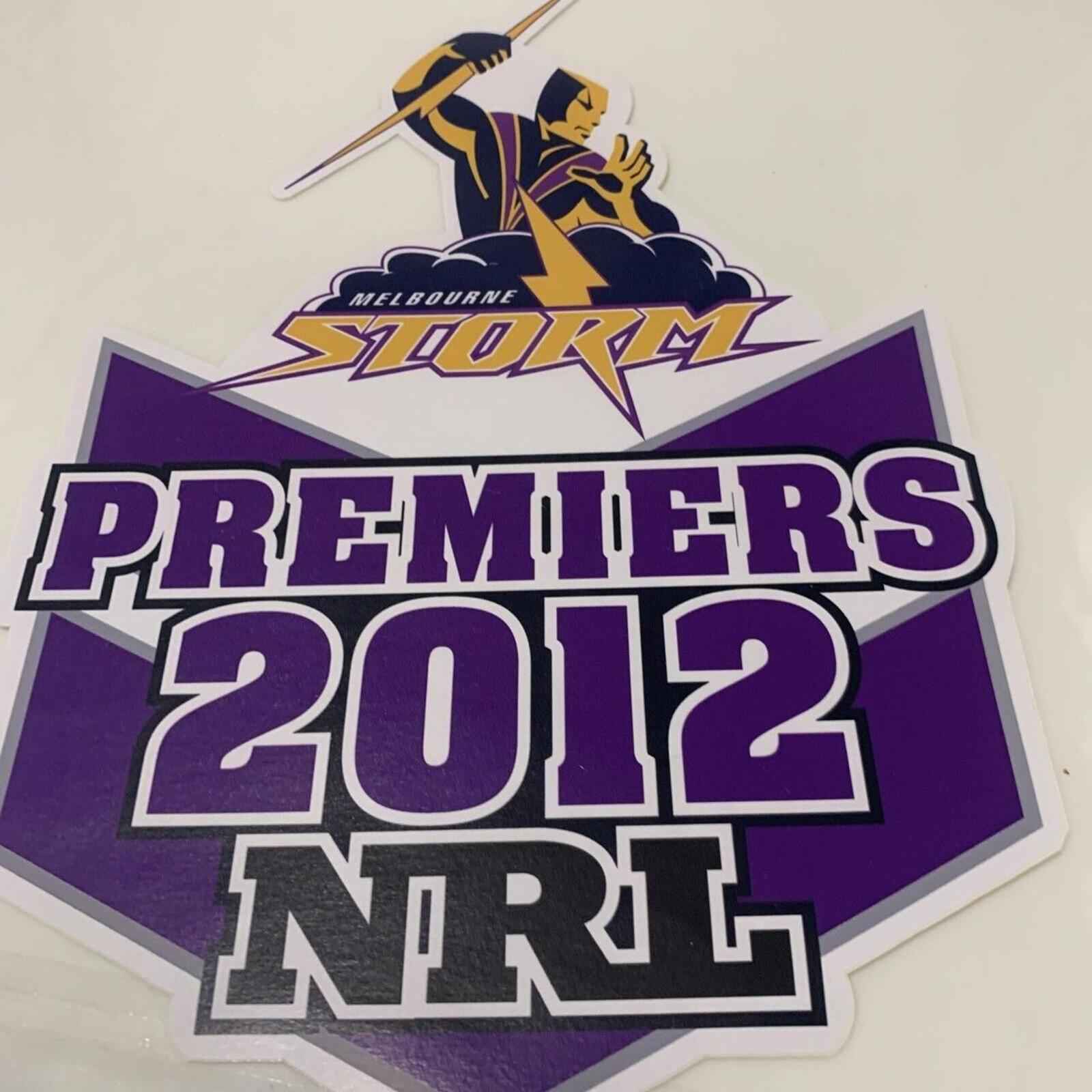 Melbourne Storm NRL 2020 Premiers Premiership Supersized Mega Car 25cm Sticker.