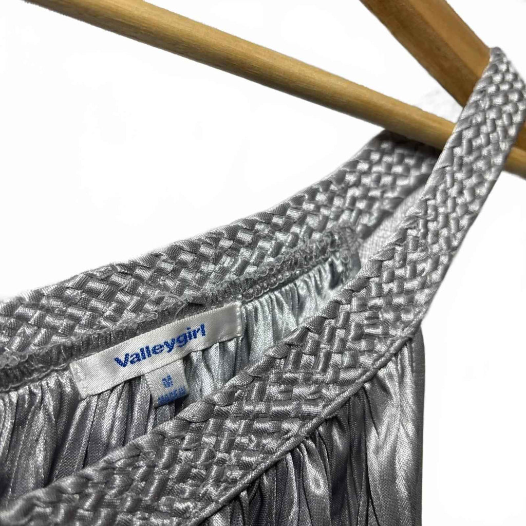 Valleygirl Silver Metallic Sleeveless Top Size M #Womenswear #Tops #Sleeveless