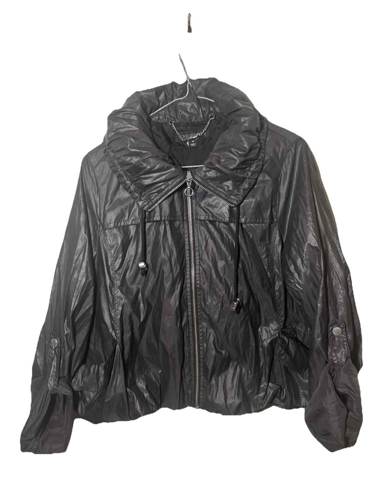 FOREVER NEW WOMEN  Dark Grey Rain Cropped Lined JACKET  SIZE 16