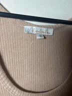 Moukola Beige Ribbed Knit Sleeveless Jumpsuit with Tie Waist, Size 8 - Come Sell Nearly Anything