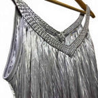 Valleygirl Silver Metallic Sleeveless Top Size M #Womenswear #Tops #Sleeveless