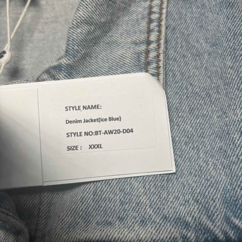 Bohemian Traders XXXL Denim Jacket Ice Blue Men's Outerwear #DenimJacket