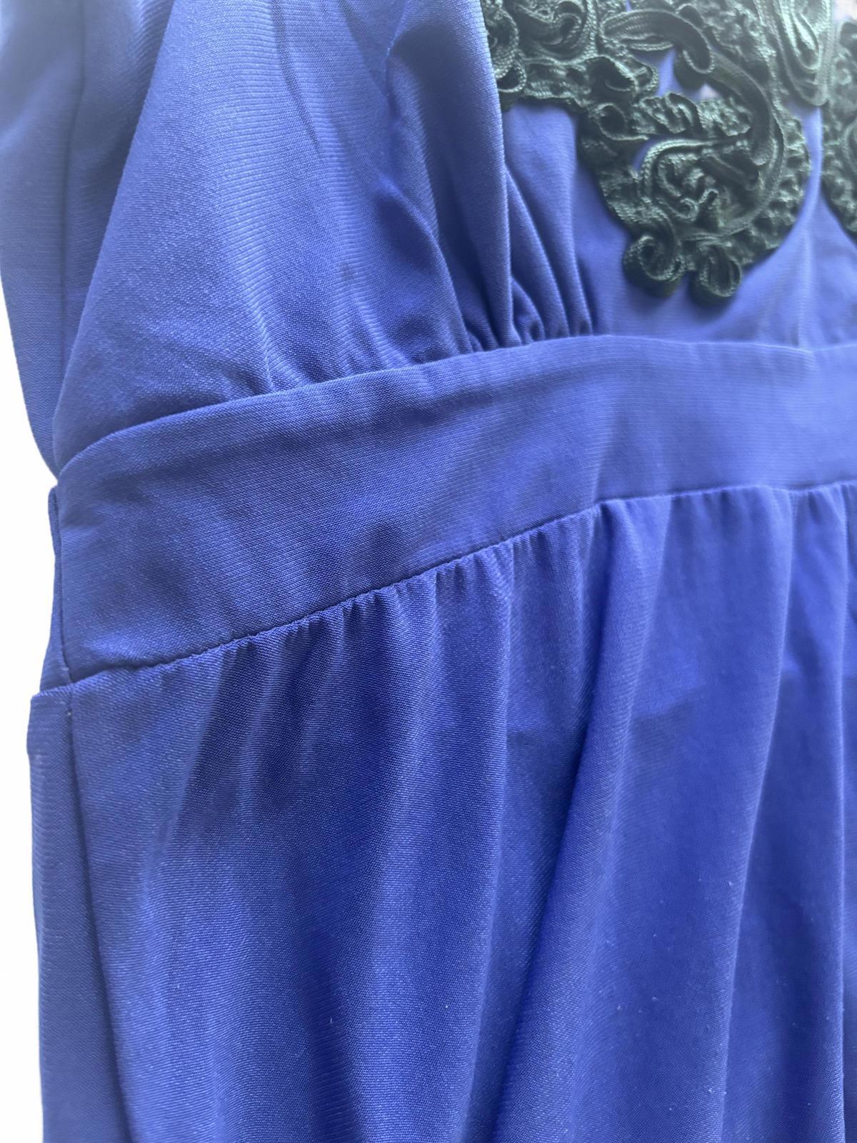 Teaberry Women's Maxi Dress Size 12 Blue Embroidered Detail - Come Sell Nearly Anything