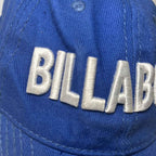 Billabong Vintage 6 Panel Adjust Cap Hat Spell Out Cotton Blue