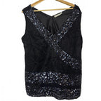 Black Size 14 Retro Noni B sequin top with a touch of glamour - Come Sell Nearly Anything