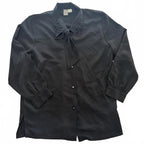 Paris Black Women's Blouse Size 12 Elegant Embroidered Collar - Come Sell Nearly Anything